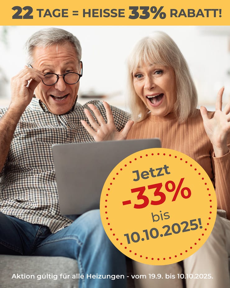 -33% auf alle Heizungen