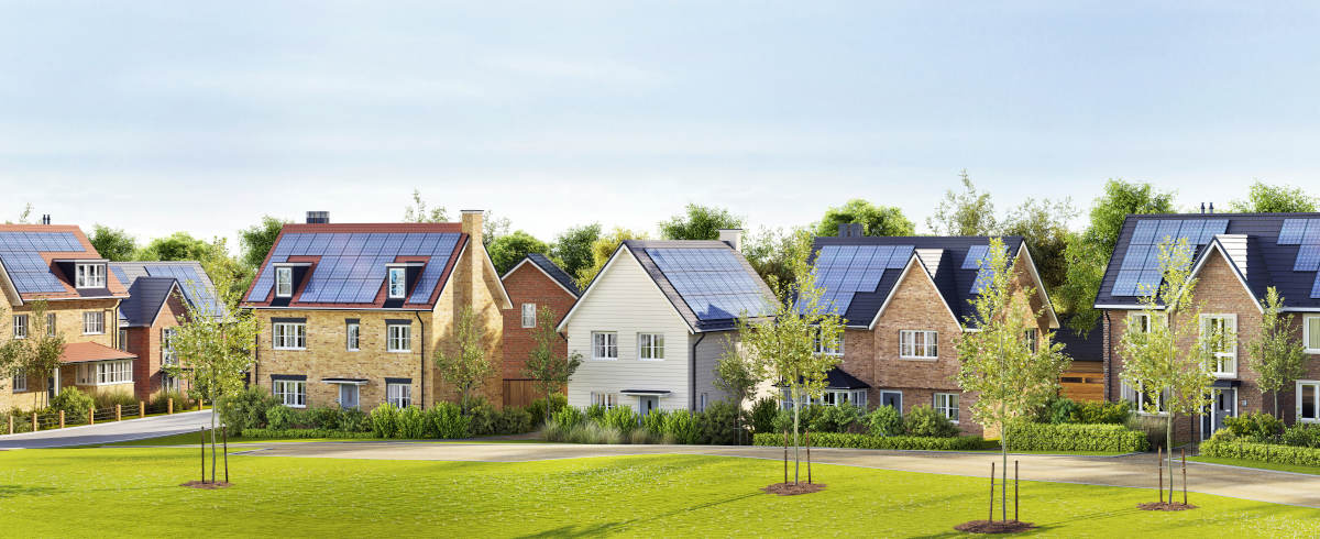 Häuser mit Solarheizung