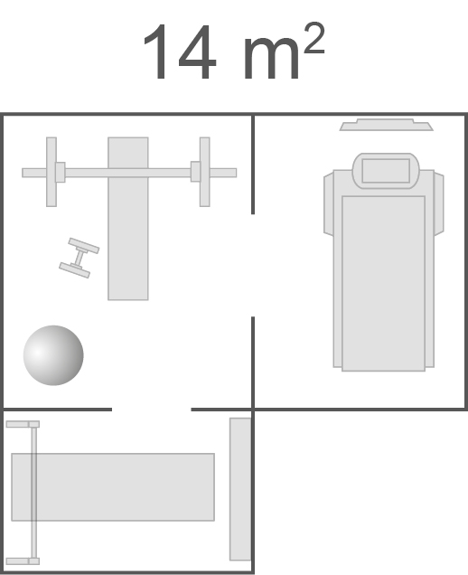 Grundriss Raum zum Trainieren