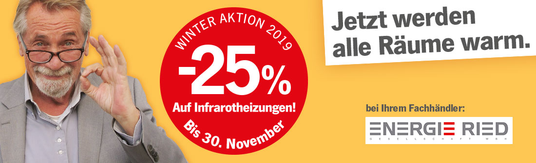 heatness Infrarotheizung bei Energie Ried in Aktion heatness Infrarotheizung bei Energie Ried in Aktion
