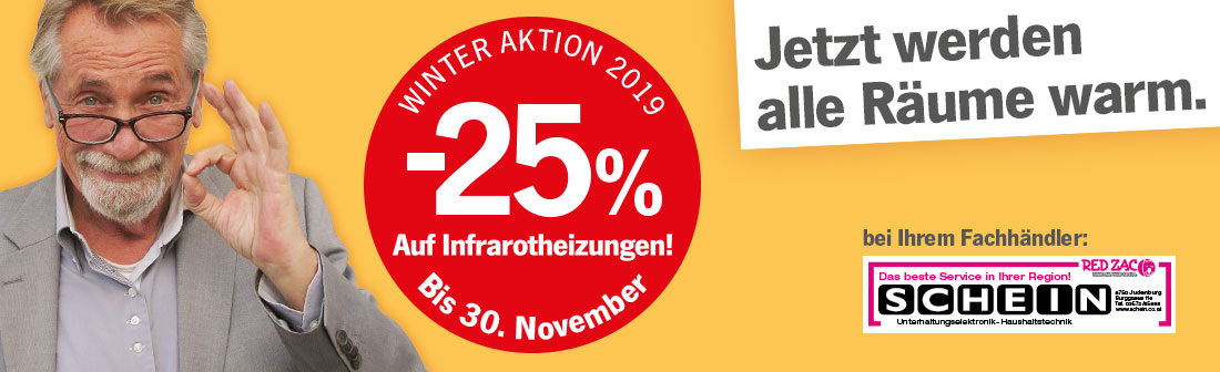 heatness Infrarotheizung bei Red Zac Schein in Aktion heatness Infrarotheizung bei Red Zac Schein in Aktion