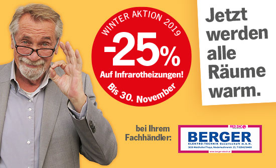 heatness Infrarotheizung bei Berger Elektro Technik in Aktion heatness Infrarotheizung bei Berger Elektro Technik in Aktion