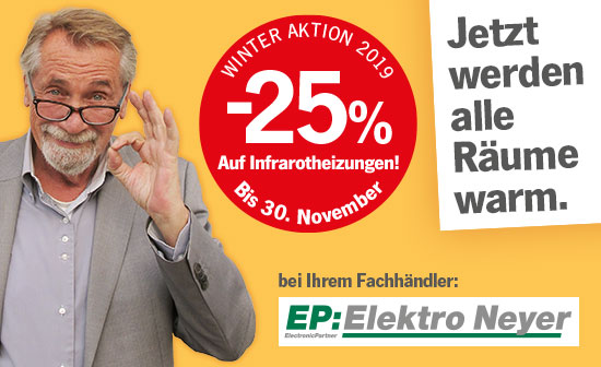 heatness Infrarotheizung bei Elektro Neyer in Aktion heatness Infrarotheizung bei Elektro Neyer in Aktion