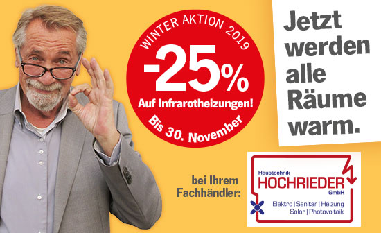 heatness Infrarotheizung bei Hochrieder in Aktion heatness Infrarotheizung bei Hochrieder in Aktion