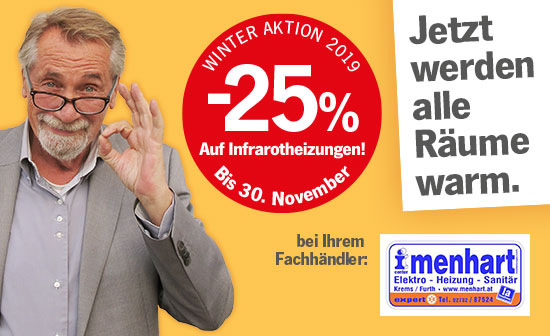 heatness Infrarotheizung bei I-Center Menhart in Aktion heatness Infrarotheizung bei I-Center Menhart in Aktion