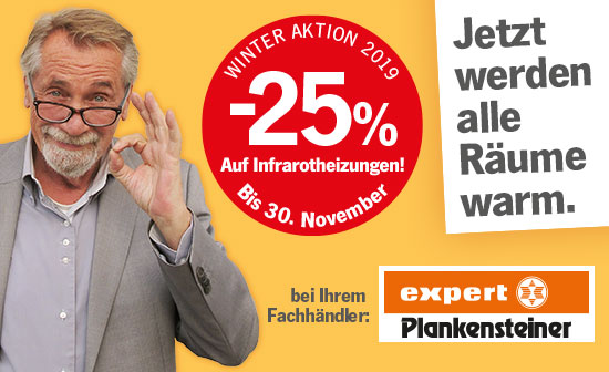 heatness Infrarotheizung bei Expert Plankenauer in Aktion heatness Infrarotheizung bei Elektro Plankensteiner in Aktion