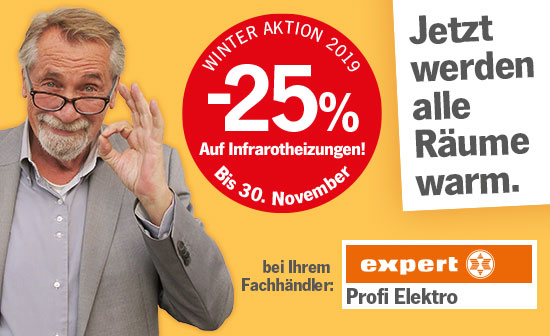 heatness Infrarotheizung bei Profi Elektro in Aktion heatness Infrarotheizung bei Profi Elektro in Aktion