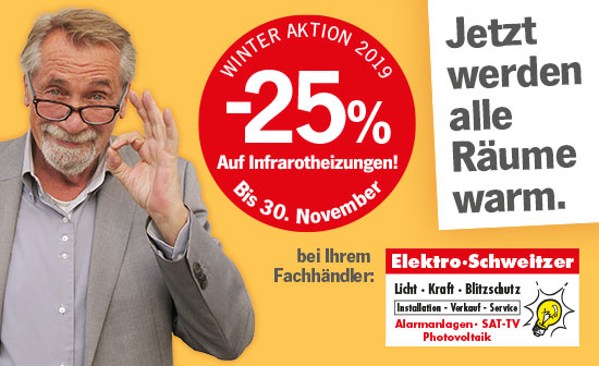 heatness Infrarotheizung bei Elektro Schweitzer in Aktion heatness Infrarotheizung bei Elektro Schweitzer in Aktion