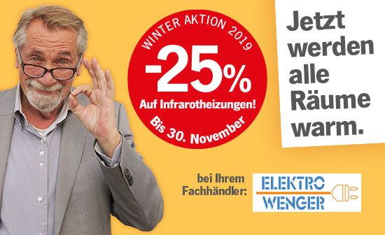 heatness Infrarotheizung bei Elektro Wenger in Aktion heatness Infrarotheizung bei Elektro Wenger in Aktion