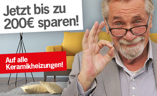 heatness Infrarotheizungen Keramik mit Sofa in Aktion