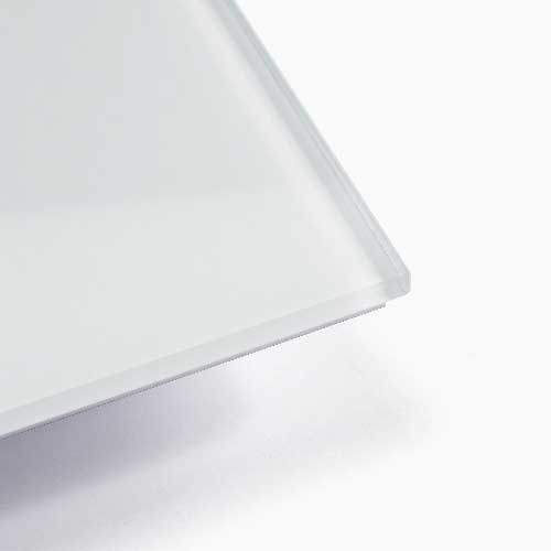Infrarotheizung Glas weiß Detail Ecke