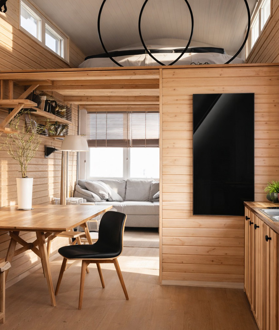 Infrarotheizung in Holzhaus