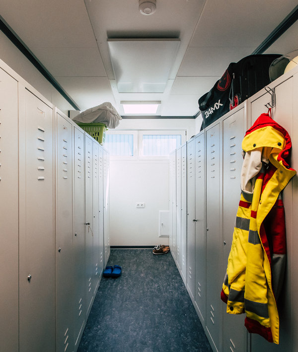 Infrarotheizung in einem Container