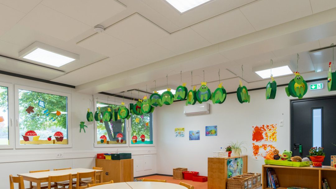 Infrarotheizung in einem Kindergarten