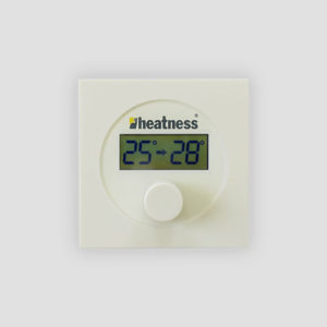 Infrarotheizung wird mit Thermostat gesteuert
